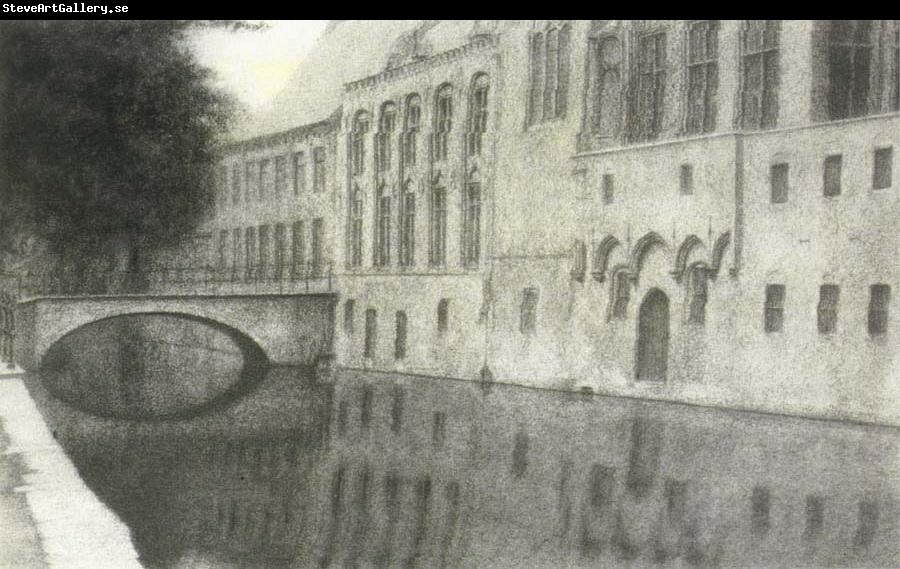 Fernand Khnopff Memory of Flanders A Canal